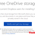 OneDrive tặng miễn phí 100GB dung lượng lưu trữ