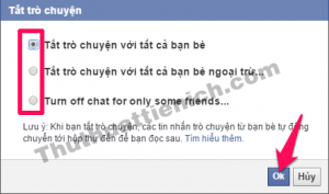 Tùy chọn tắt trò chuyện nick Facebook trên máy tính Tùy chọn tắt trò chuyện nick Facebook trên máy tính