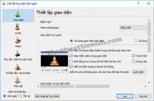 Phần mềm VLC Media Player giao diện tiếng Việt Phần mềm VLC Media Player giao diện tiếng Việt