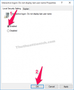 Tích vào phàn Enabled sau đó nhấn nút OK Tích vào phàn Enabled sau đó nhấn nút OK