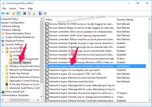 Nhấn đúp chuột vào phần Interactive Logon: Display user information when the session is locked Nhấn đúp chuột vào phần Interactive Logon: Display user information when the session is locked