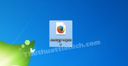 Copy file energy-report.html ra màn hình Desktop