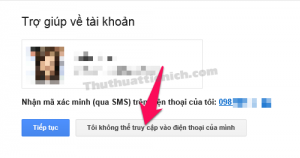 Nhấn nút Tôi không thể truy cập vào điện thoại của mình Nhấn nút Tôi không thể truy cập vào điện thoại của mình