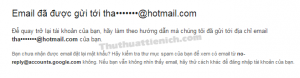 Thông báo đã gửi email xác minh Thông báo đã gửi email xác minh