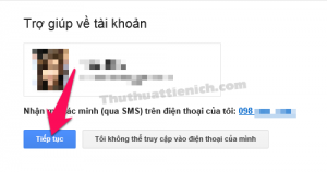 Nhấn nút Tiếp tục Nhấn nút Tiếp tục