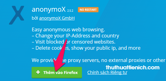Chọn Thêm vào Firefox