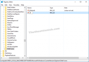Đặt tên cho String Value vừa tạo là 29 Đặt tên cho String Value vừa tạo là 29