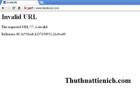the requested url / is invalid. facebook