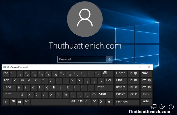 Cách mở bàn phím ảo (On-Screen Keyboard) trên Windows 10