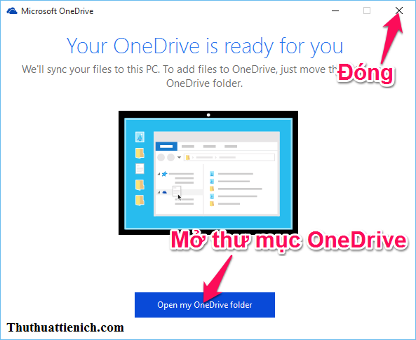 Thay đỏi thư mục đồng bộ OneDrive mặc định xong