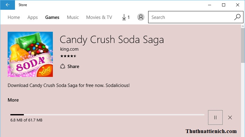 Bắt đầu tải về & cài đặt game Candy Crush Soda Saga