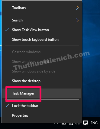 Mở Task Manager
