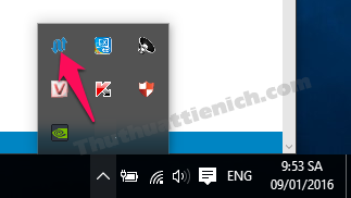 Biểu tượng của phần mềm Dell System Detect dưới thanh taskbar