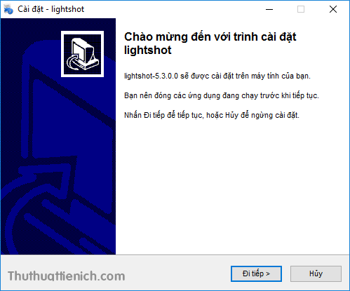 Cài đặt phần mềm Lightshot