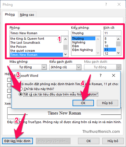 Cài đặt font chữ và cỡ chữ mặc định trên Word & Excel 2016 giúp bạn sáng tạo công việc văn phòng của mình một cách chuyên nghiệp hơn. Dể dàng thay đổi font chữ và kích cỡ chữ giúp tiết kiệm thời gian và tăng năng suất công việc.