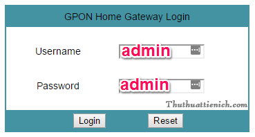 Modem GPON: Đăng nhập, đổi mật khẩu WIFI, giới hạn WIFI