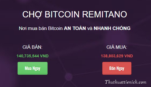 Mua Bitcoin trên Remitano