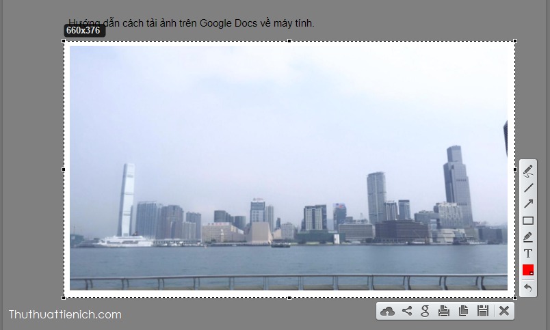 Chụp ảnh màn hình hình ảnh trên Google Docs