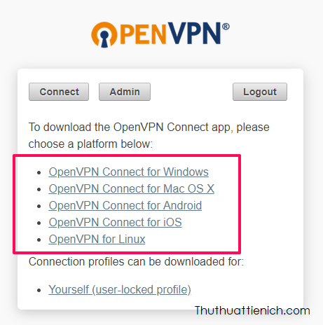 Tải về và cài đặt ứng dụng Open VPN theo hệ điều hành bạn đang sử dụng