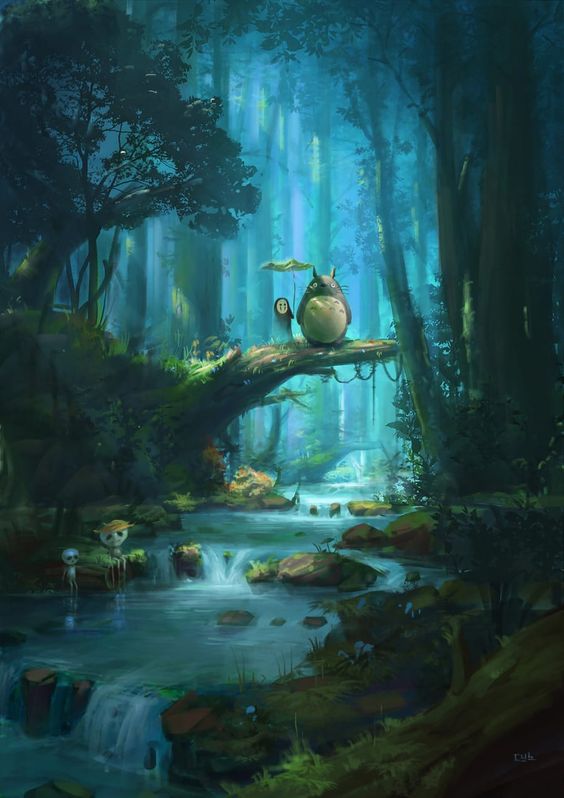 Kết quả hình ảnh cho forest ghibli  Studio ghibli films Totoro Hayao  miyazaki