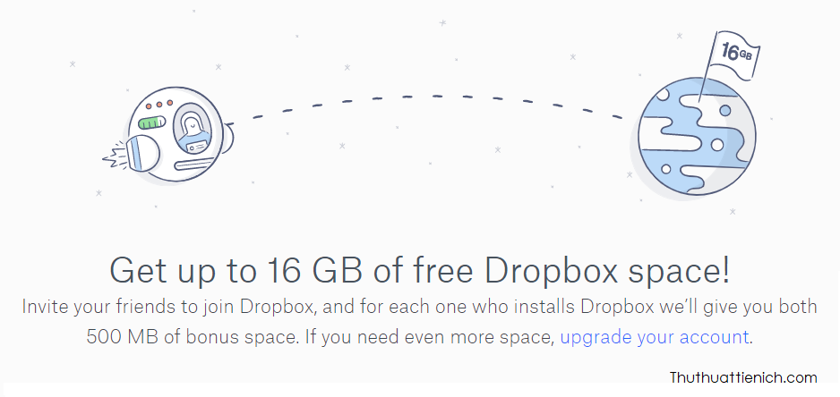Giới thiệu bạn bè đăng ký và sử dụng Dropbox nhận tới 32 GB miễn phí