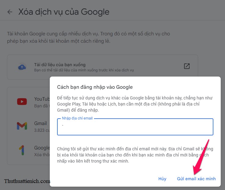 Cách xoá tài khoản Gmail vĩnh viễn, không xoá tài khoản Google
