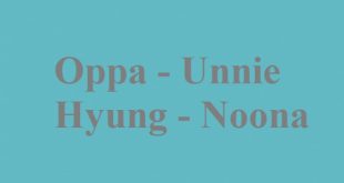 Oppa, Unnie, Hyung, Noona là gì?