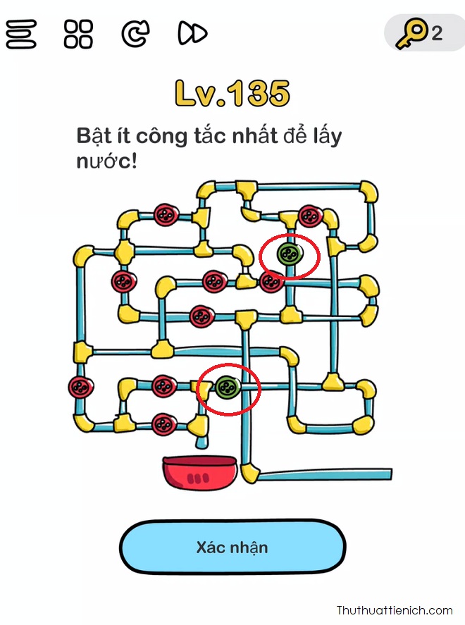 Đáp án Level 135 game Brain Out