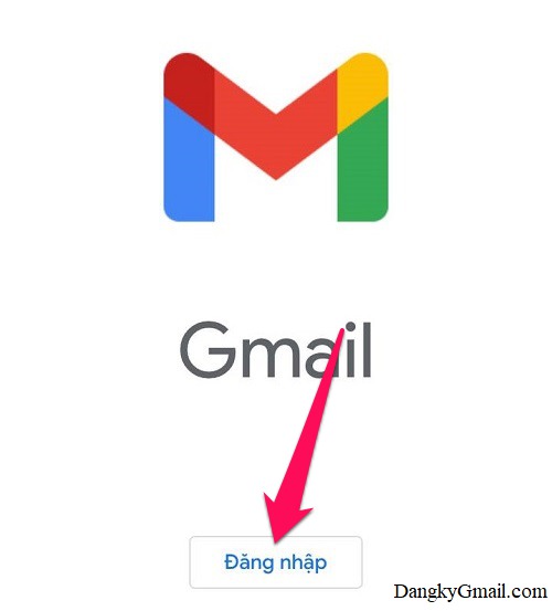 Mở ứng dụng Gmail vừa cài đặt nhấn nút Đăng nhập