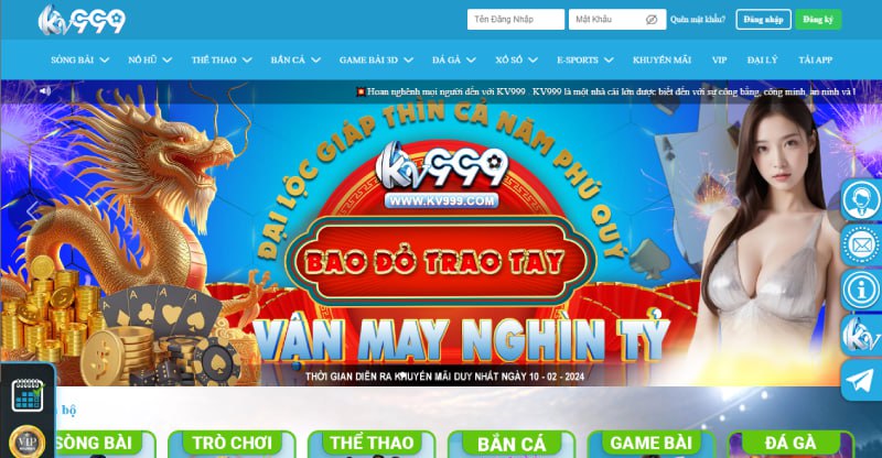 Nhà cái cá cược KV999 uy tín không?