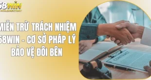 Miễn Trừ Trách Nhiệm 58WIN - Cơ Sở Pháp Lý Bảo Vệ Đôi Bên