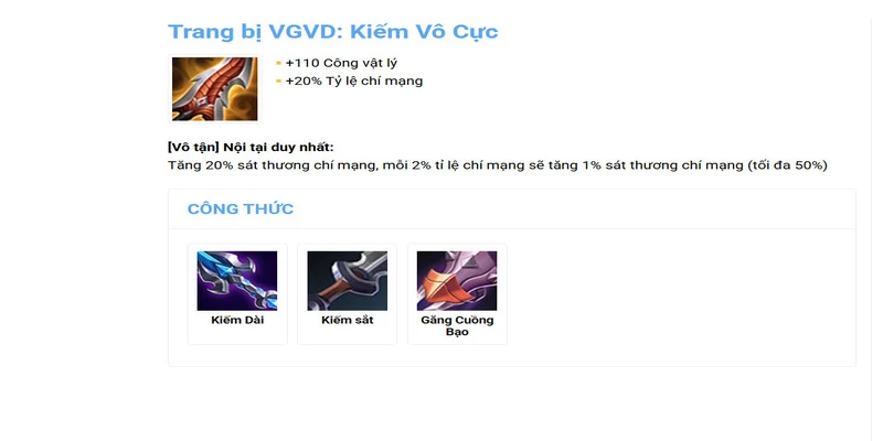 Tổng quan về hệ thống trang bị trong Vương Giả Vinh Diệu