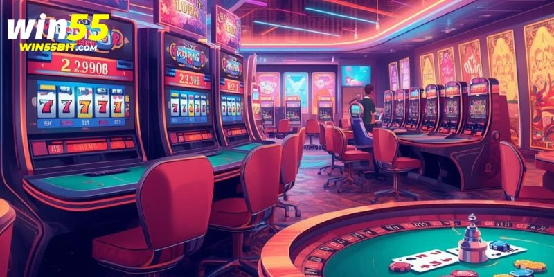 Sảnh game bài truyền thống với nhiều lựa chọn tại Win55