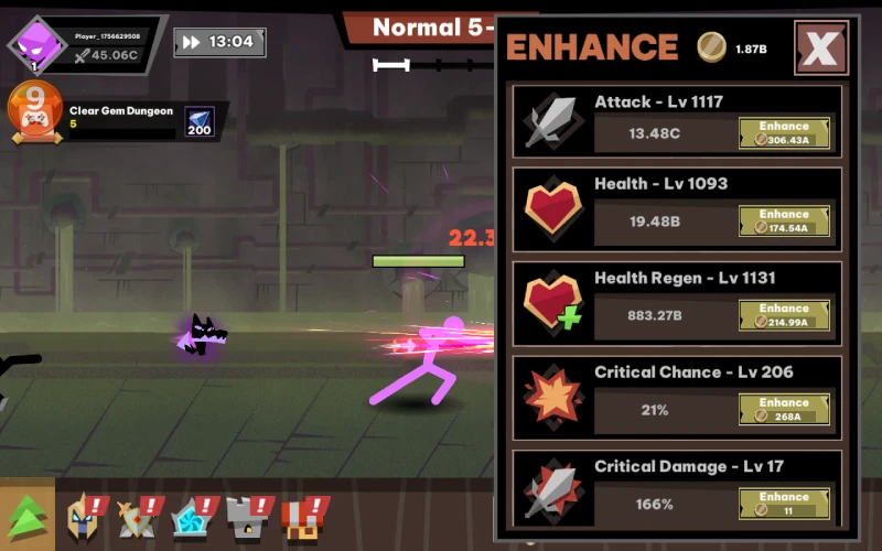 Tải Mod Stickman đấu quái vật Apk